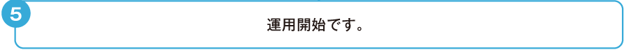 運用開始です。